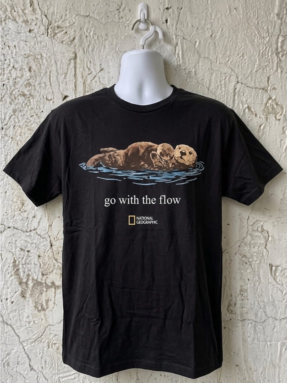 Gildan Black Short-Sleeve Tee with Otter Graphic